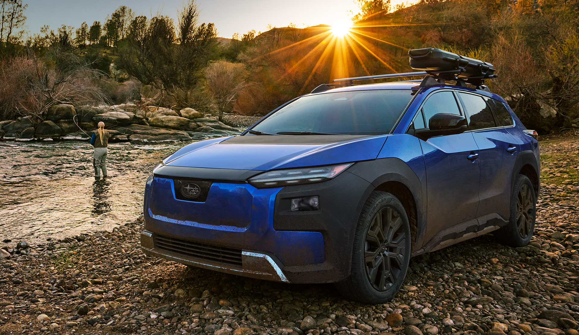 Fisherman sitting in the cargo area of a 2026.